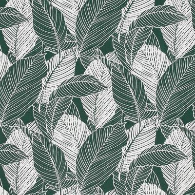Haki Decor Fabric Canvas Large Leaves